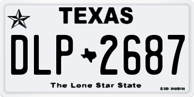 TX license plate DLP2687