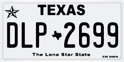 TX license plate DLP2699