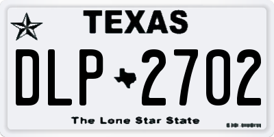 TX license plate DLP2702