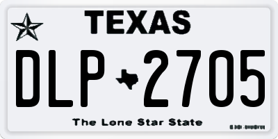 TX license plate DLP2705