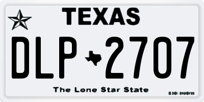 TX license plate DLP2707