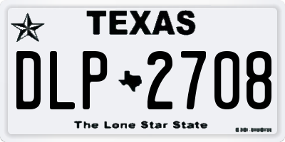 TX license plate DLP2708