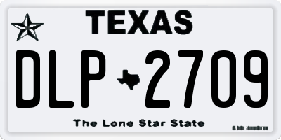 TX license plate DLP2709