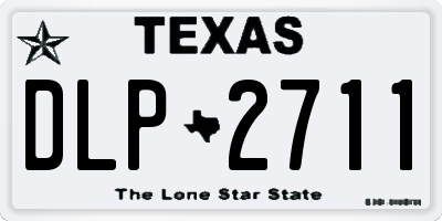 TX license plate DLP2711