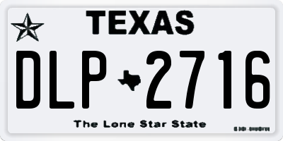 TX license plate DLP2716