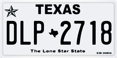 TX license plate DLP2718