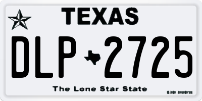 TX license plate DLP2725