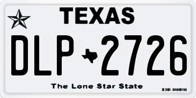 TX license plate DLP2726