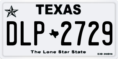 TX license plate DLP2729