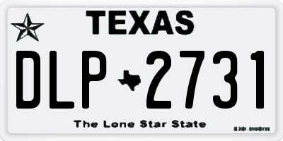 TX license plate DLP2731