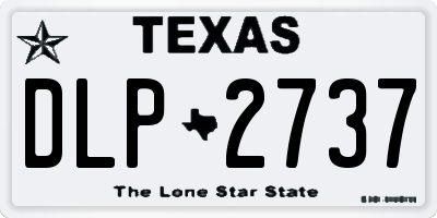 TX license plate DLP2737
