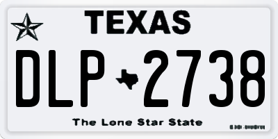 TX license plate DLP2738