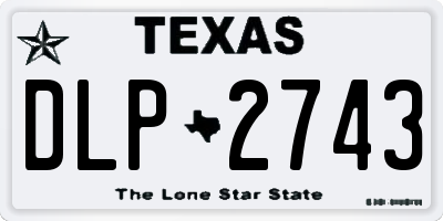 TX license plate DLP2743
