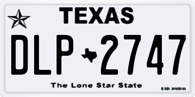 TX license plate DLP2747