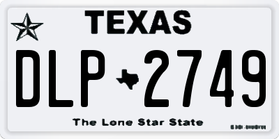 TX license plate DLP2749