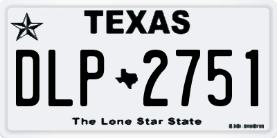 TX license plate DLP2751