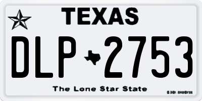 TX license plate DLP2753