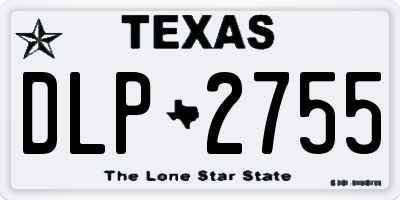 TX license plate DLP2755