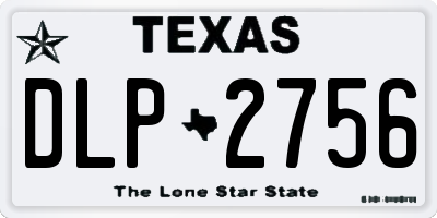 TX license plate DLP2756