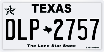 TX license plate DLP2757