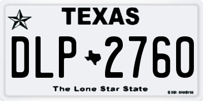 TX license plate DLP2760