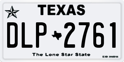 TX license plate DLP2761