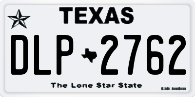 TX license plate DLP2762