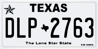 TX license plate DLP2763