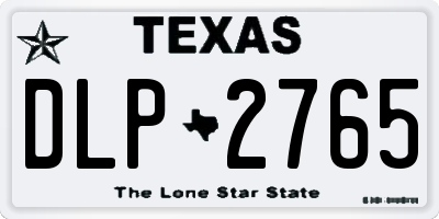 TX license plate DLP2765