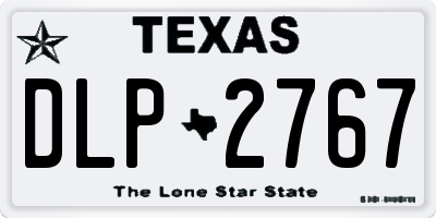 TX license plate DLP2767