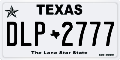 TX license plate DLP2777
