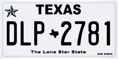 TX license plate DLP2781