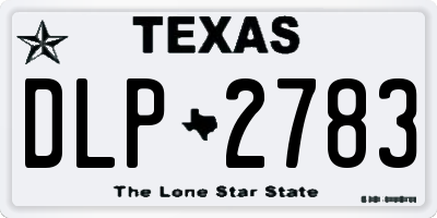 TX license plate DLP2783