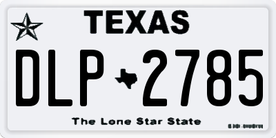 TX license plate DLP2785