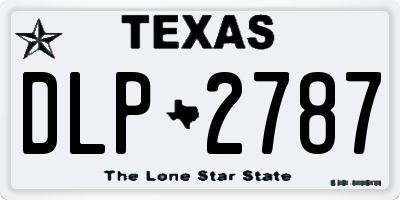 TX license plate DLP2787