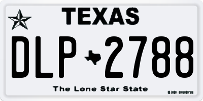 TX license plate DLP2788