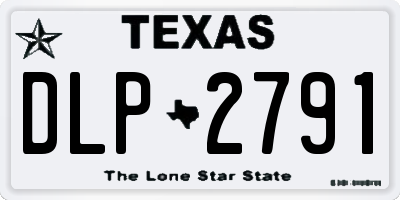 TX license plate DLP2791
