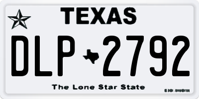 TX license plate DLP2792