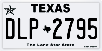 TX license plate DLP2795