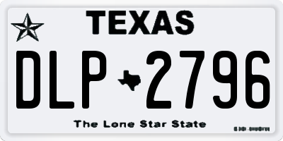 TX license plate DLP2796
