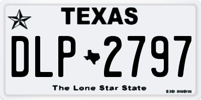 TX license plate DLP2797