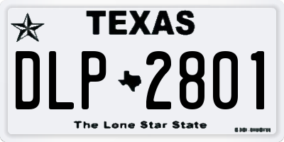 TX license plate DLP2801