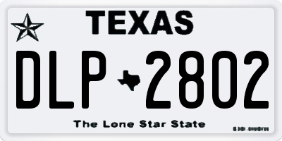TX license plate DLP2802