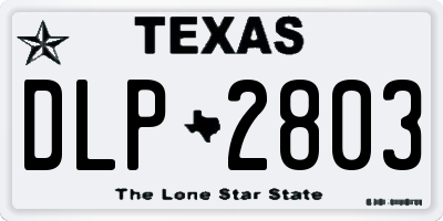 TX license plate DLP2803