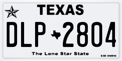 TX license plate DLP2804