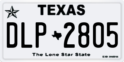 TX license plate DLP2805