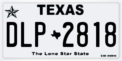 TX license plate DLP2818