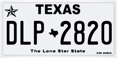 TX license plate DLP2820