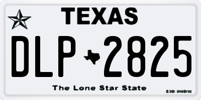 TX license plate DLP2825
