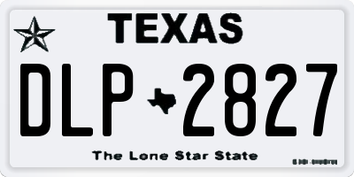 TX license plate DLP2827